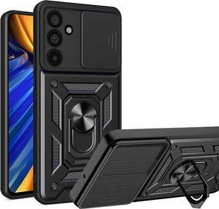 PC + TPU чохол Camshield для Samsung Galaxy M55 (5G) / чорний 097055 фото