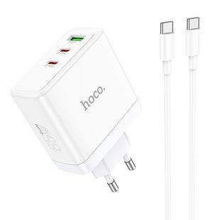 СЗУ Hoco N30 Home Charger Glory PD65W (2C1A) fast charger set + (Type-C to Type-C) 90363 фото