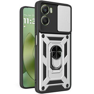 PC + TPU чехол Camshield Armor для Motorola G06 / серебристый 100666 фото