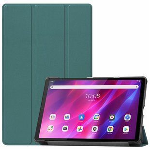 Кожаный чехол книжка Crazy Horse для Lenovo Tab K10 зеленый 090072 фото