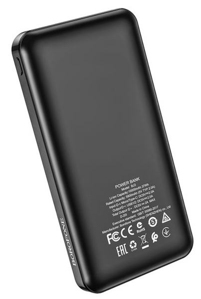 Повербанк Power Bank Borofone BJ3 10000 mAh черный 086538 фото