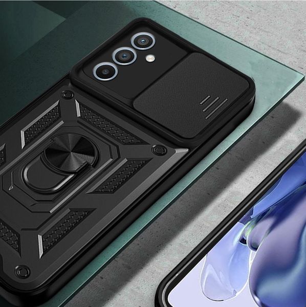 PC + TPU чохол Armor Camshield для Samsung Galaxy A34 / чорний 090716 фото