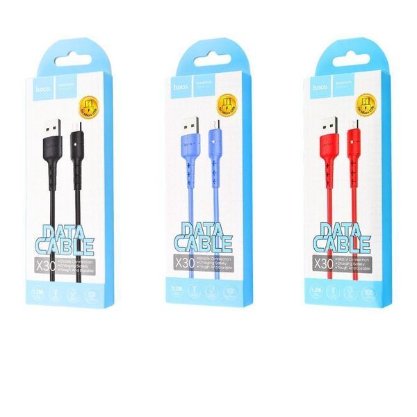Hoco X30 Star Micro USB Cable 2 A (1.2m) (3 кольори) чорний 16916 фото