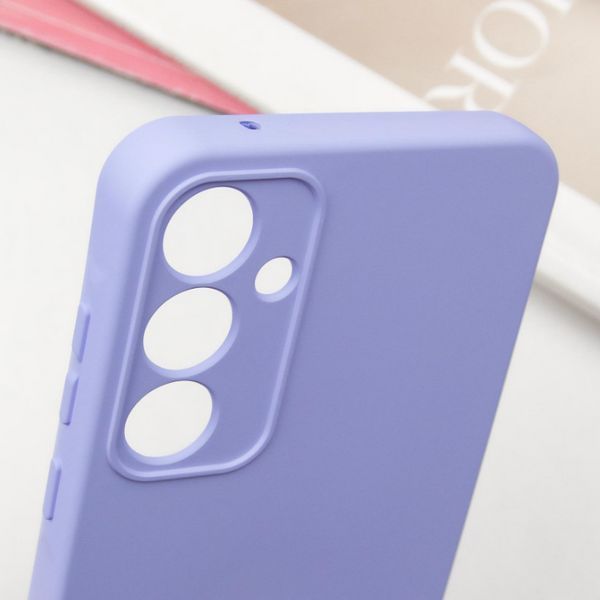 Чехол накладка TPU Liquid Silk для Samsung Galaxy S24 FE / сиреневый 201176 фото