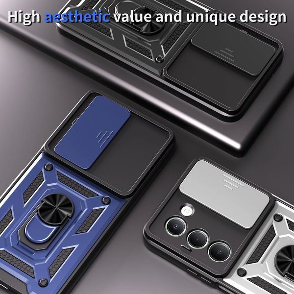 PC + TPU чохол Camshield Armor для Xiaomi Redmi 15 4G global (169.49 x 80.5 x 8.6 мм) / сріблястий 100325 фото