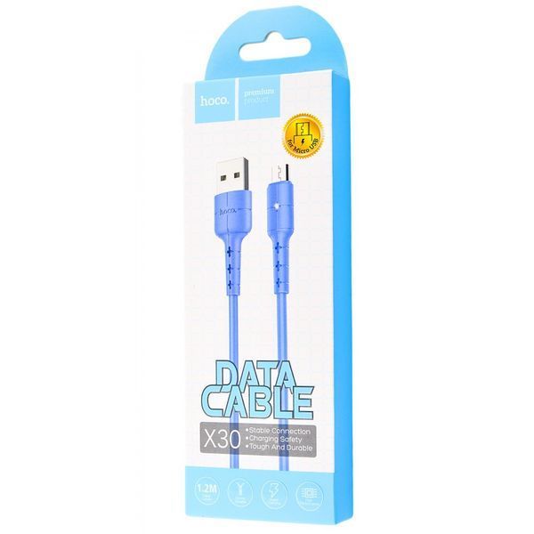 Hoco X30 Star Micro USB Cable 2 A (1.2m) (3 кольори) чорний 16916 фото