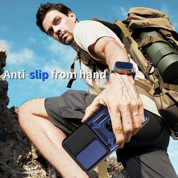 PC + TPU чохол Camshield Armor для OPPO A6 Pro / срібний 100661 фото