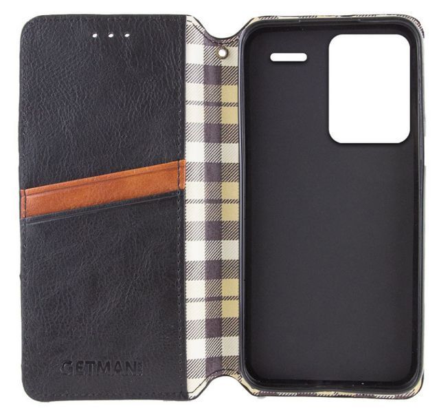 Шкіряний чохол книжка Cubic для Xiaomi Redmi Note 13 Pro Plus (5G) / чорний 201296 фото