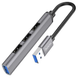 HUB адаптер перехідник 4-в-1 HOCO HB26 USB to USB 3.0*1+USB 2.0 86943 фото 1