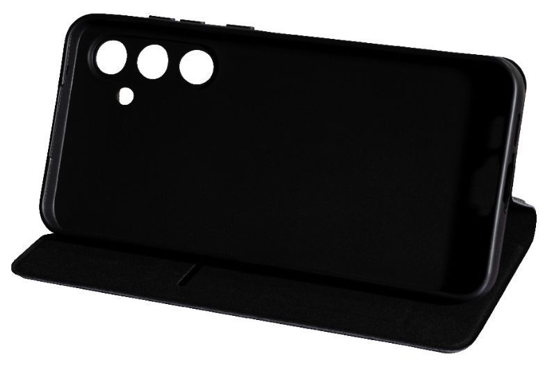 Шкіряний чохол книжка Fibra case на Samsung Galaxy A55 / чорний 095824 фото